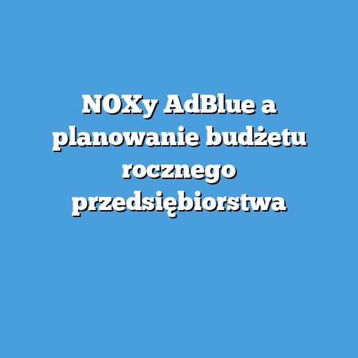 NOXy AdBlue a planowanie budżetu rocznego przedsiębiorstwa