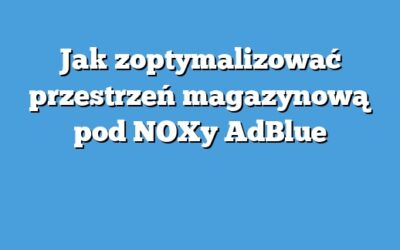 Jak zoptymalizować przestrzeń magazynową pod NOXy AdBlue