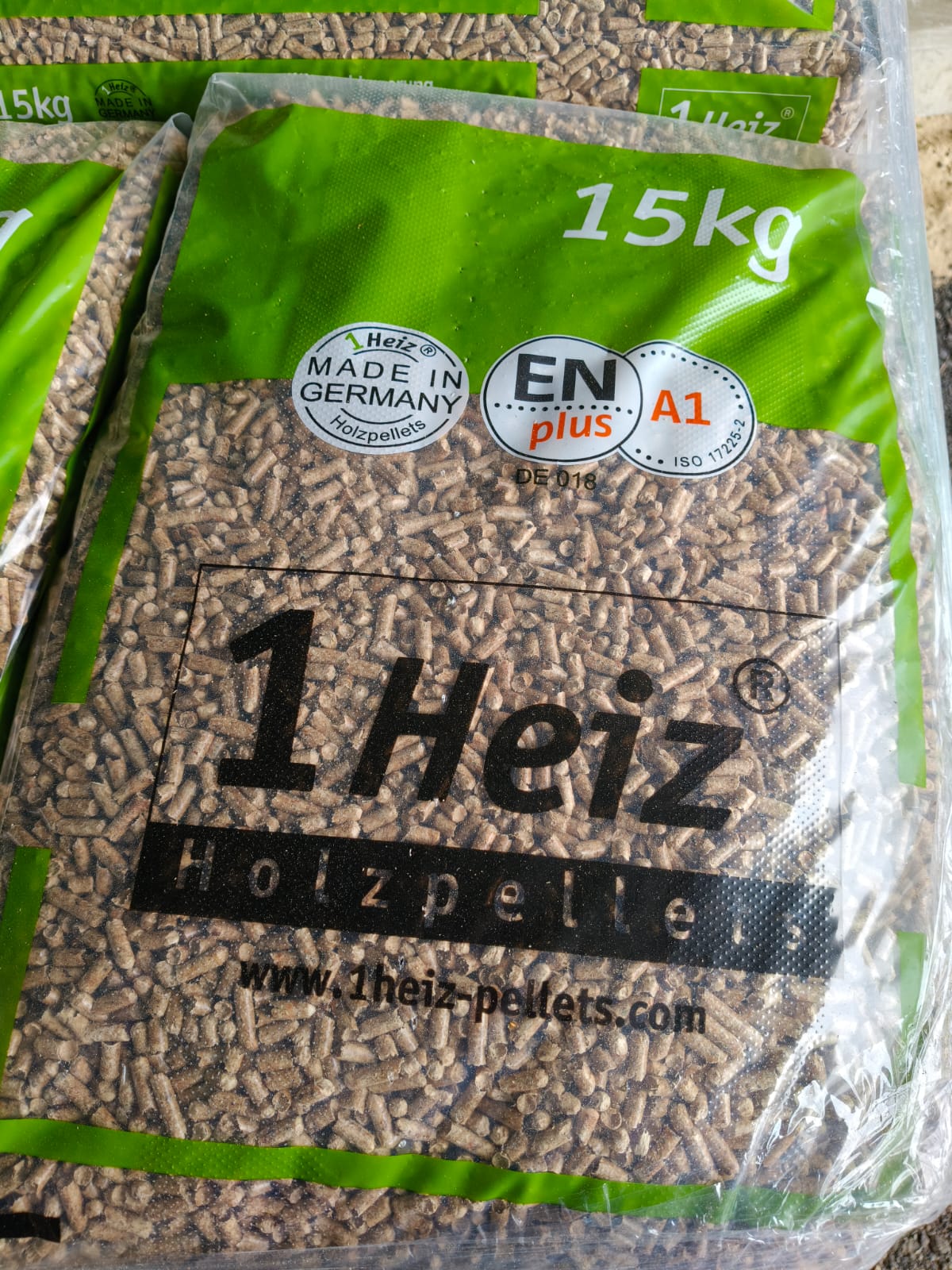 Worek niemieckiego pelletu 1Heiz, 15&nbsp;kg